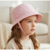 0242: Girls Plain Bucket Hat With Chin Strap (1- 4 Years)